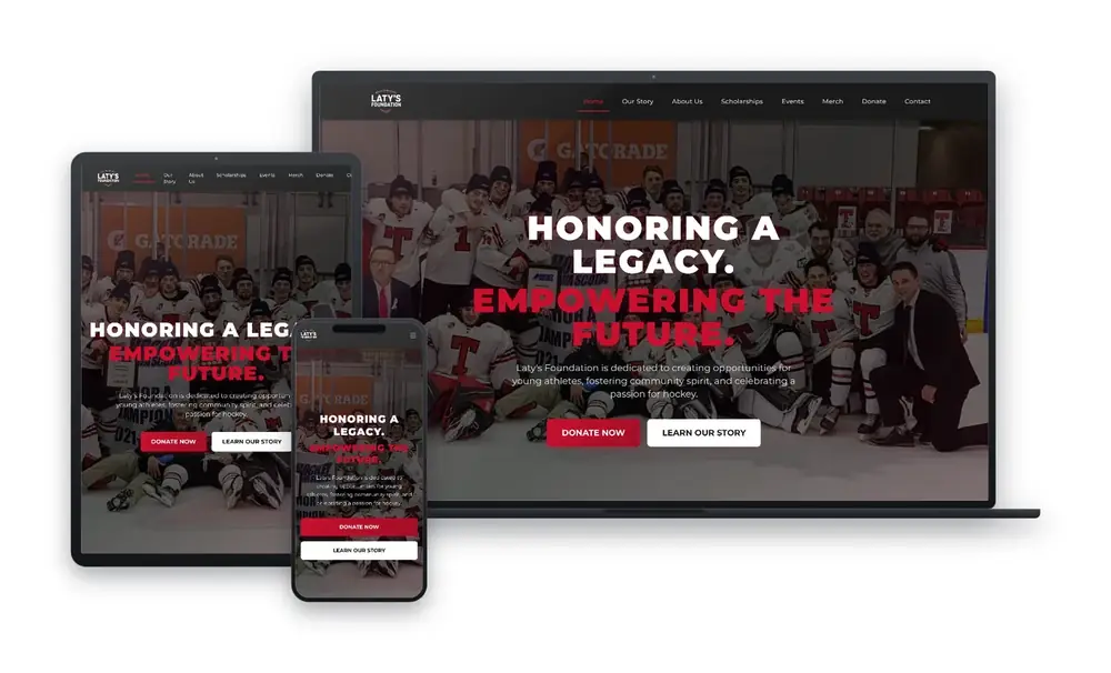 Latys Foundation website design, built by Huddy Digital