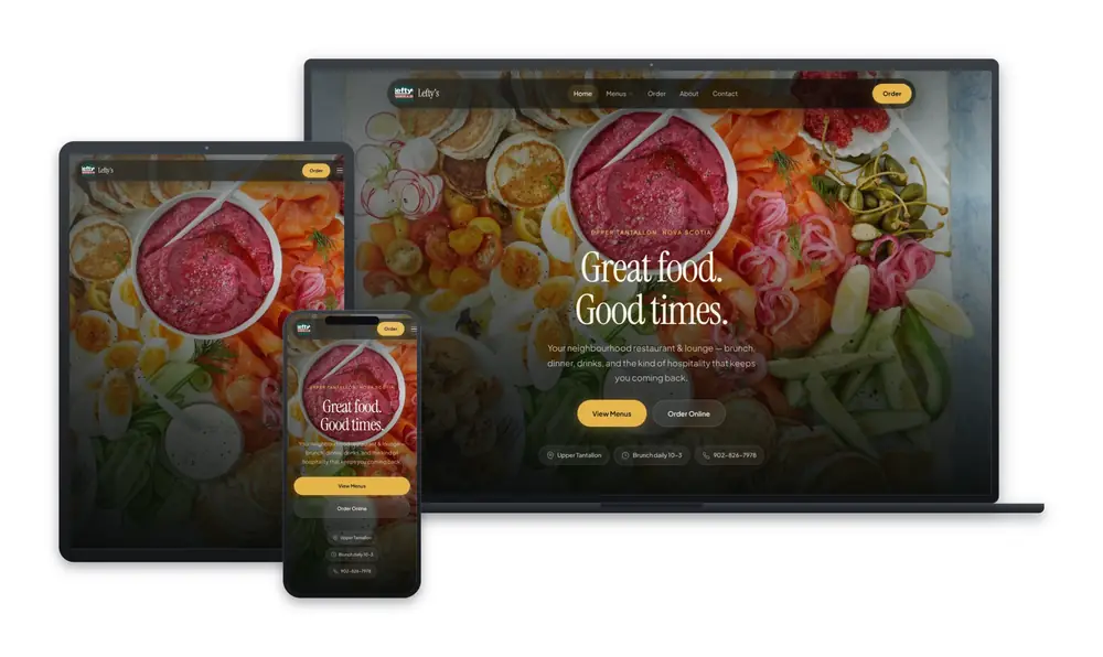 Lefty's website design, built by Huddy Digital