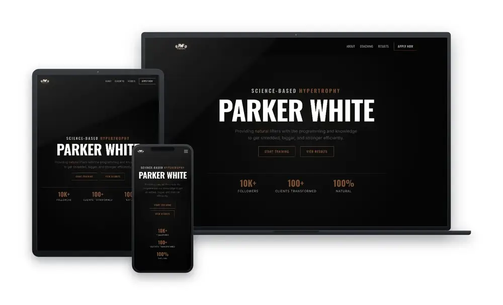 PWF Training website design, built by Huddy Digital
