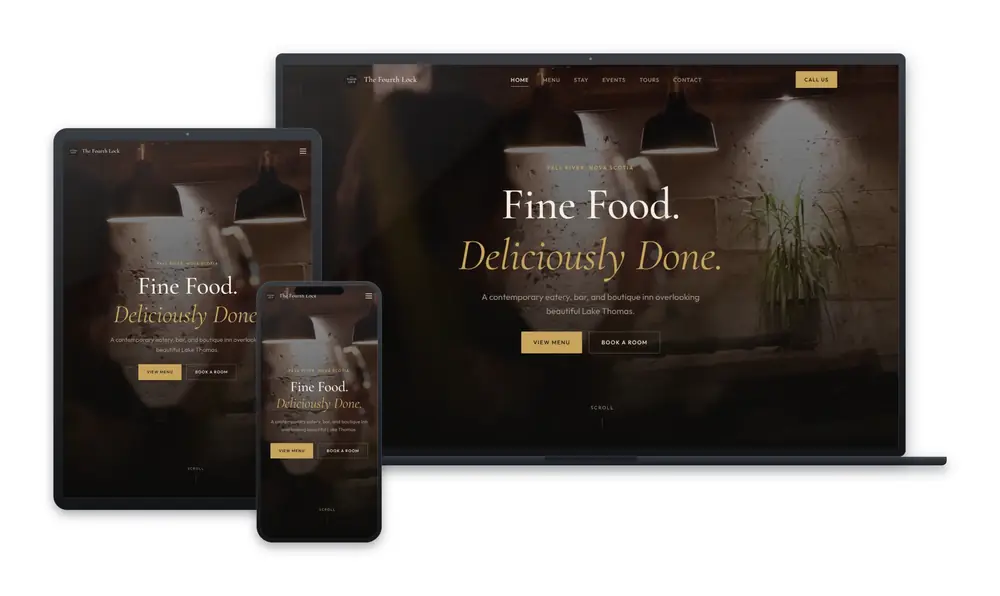 The Fourth Lock website design, built by Huddy Digital