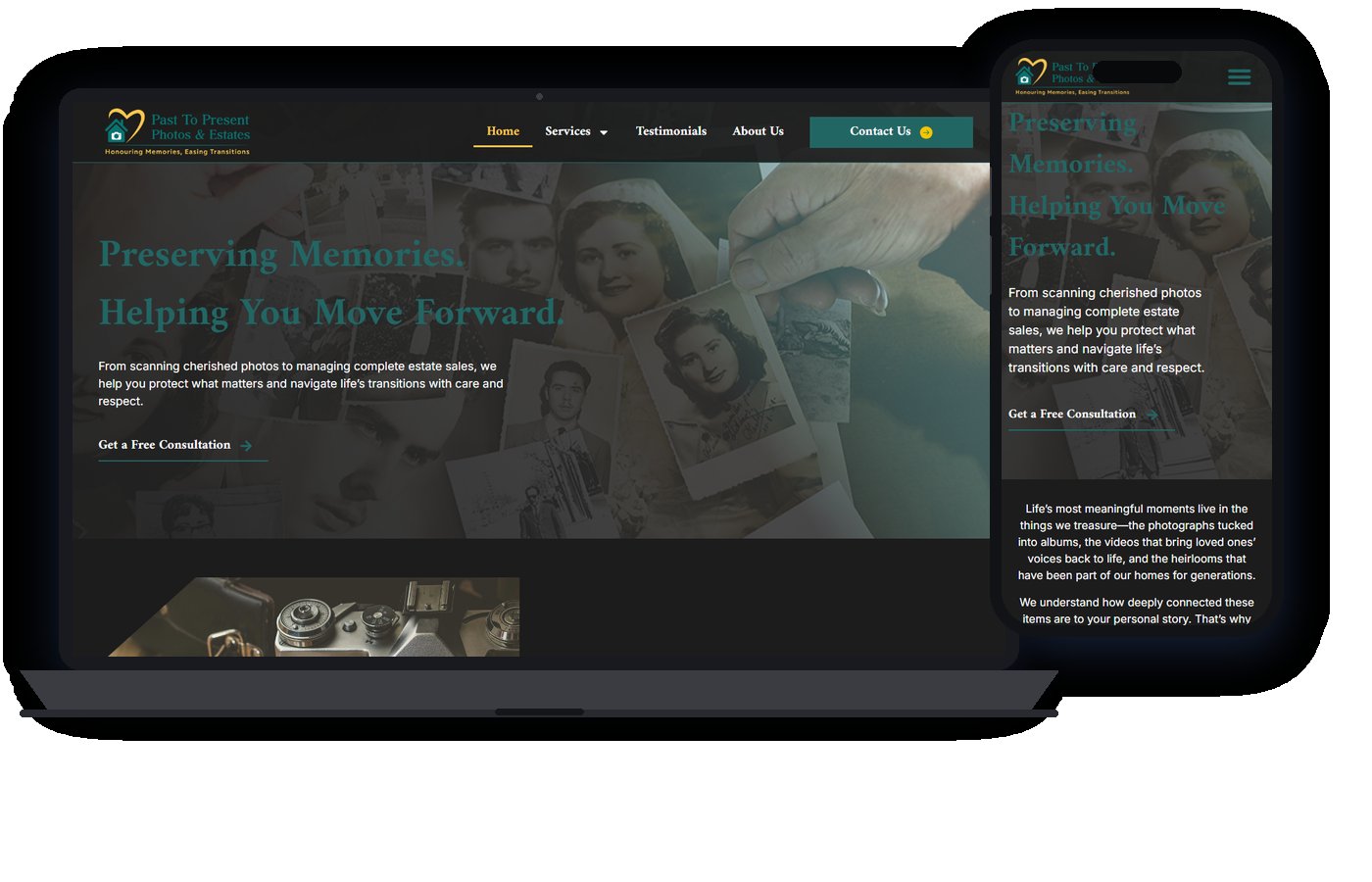 Past to Present website preview