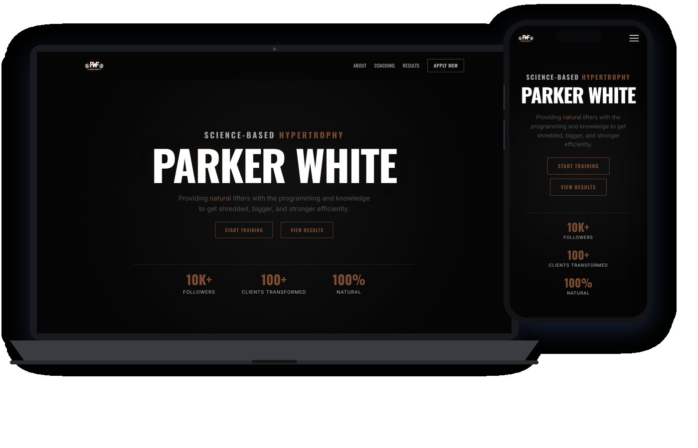 PWF Training website preview