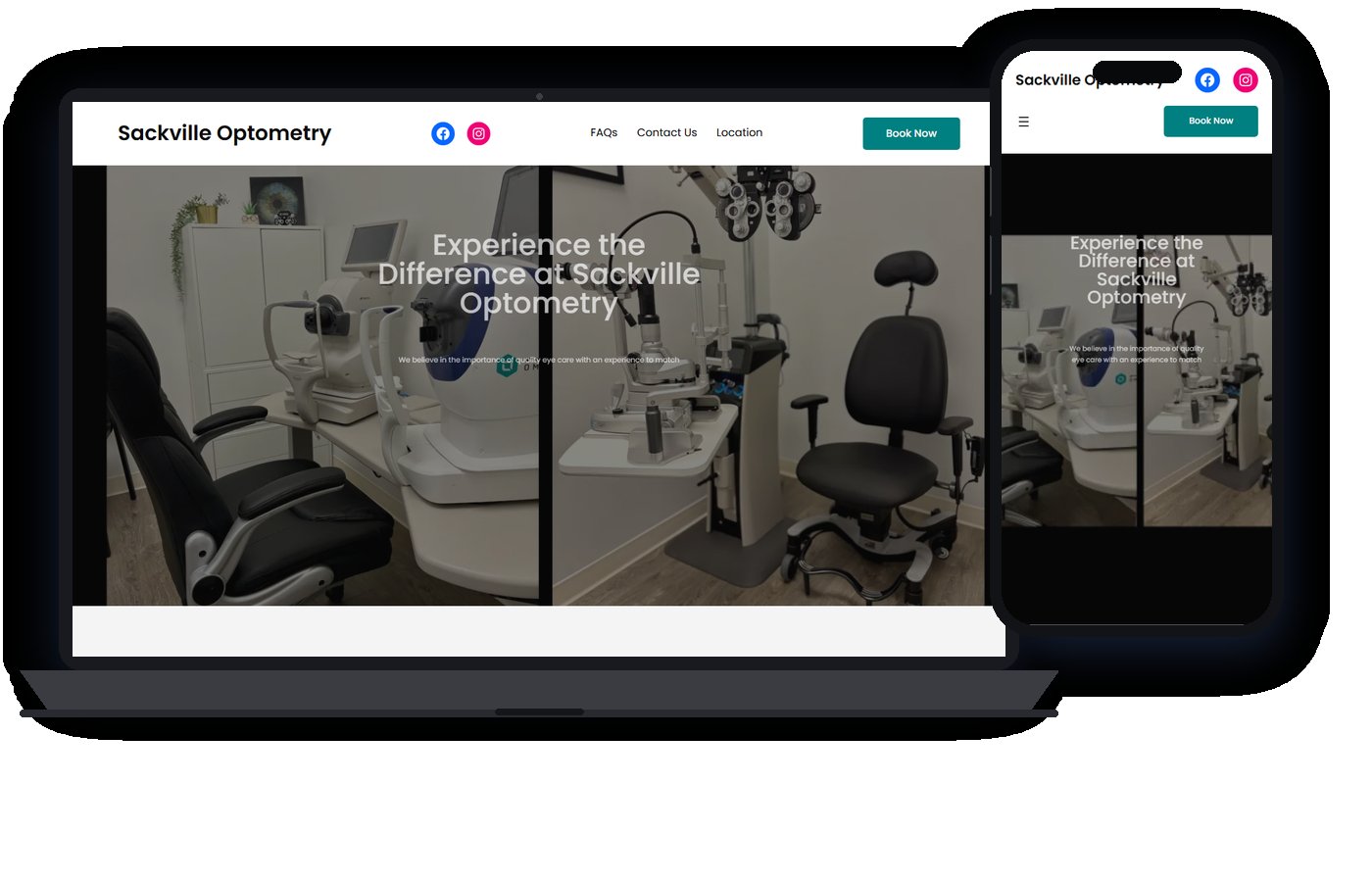 Sackville Optometry website preview