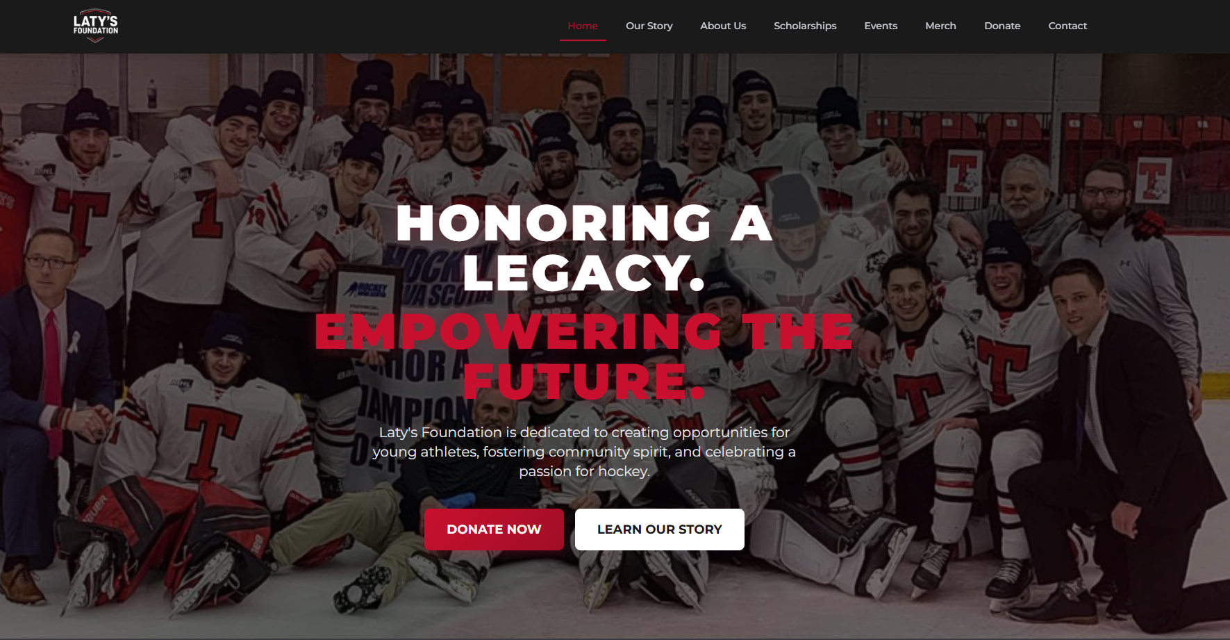 Laty's Foundation website screenshot